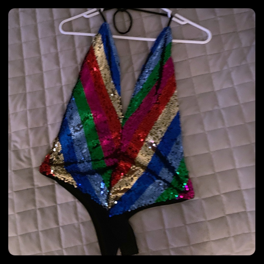 Colorful body suit only tried on medium